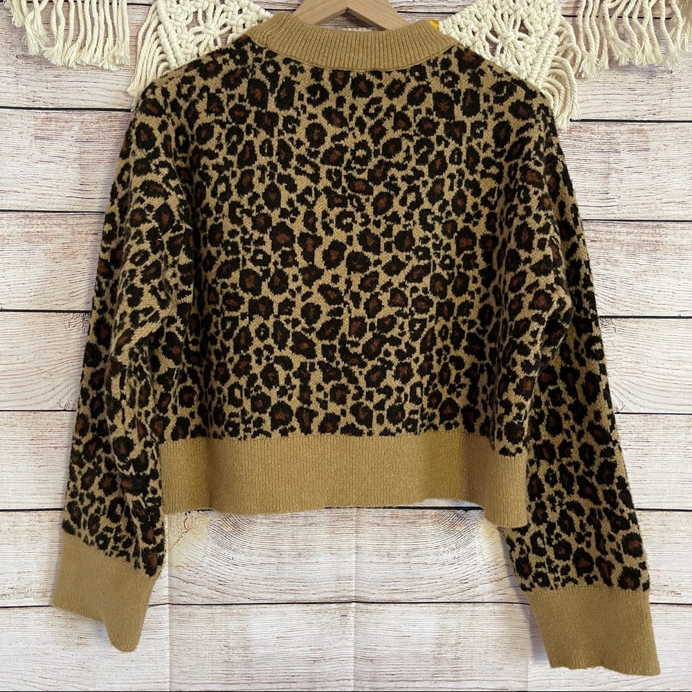 Zara Oversized Leopard Print Knit Sweater - Picture 9 of 14